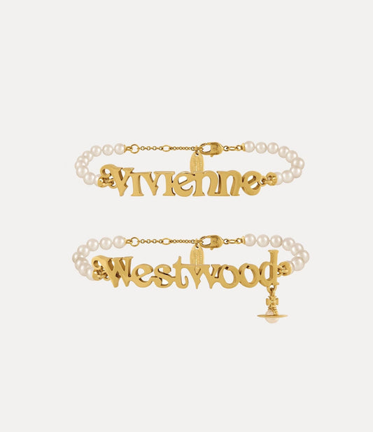 Vivienne Westwood Pearl Letter Bracelet