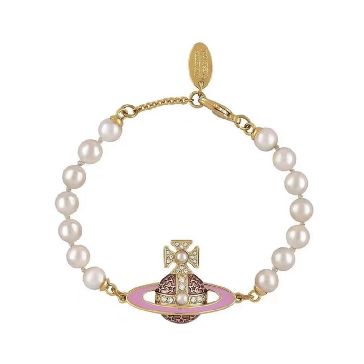 Vivienne Westwood Pearl Saturn Bracelet