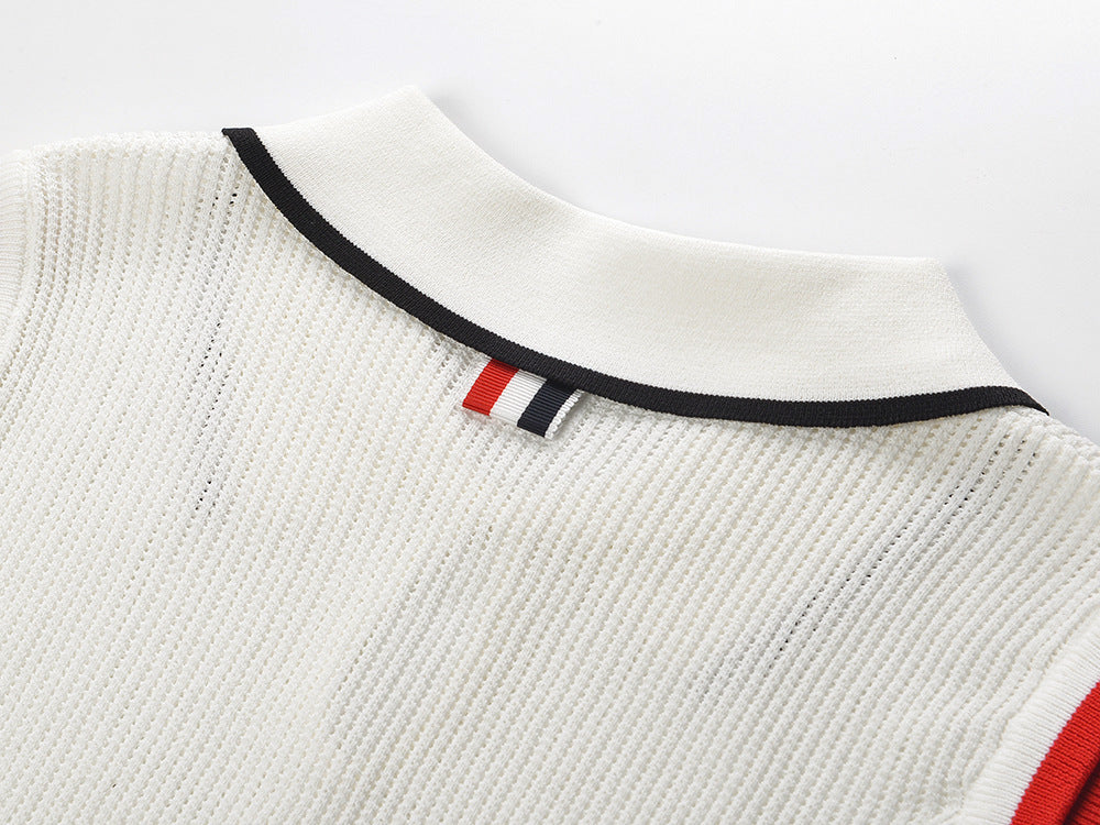 Thom Browne Women's Polo Neck Sleeveless Vest
