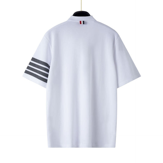 Thom Browne Men's Signature Tricolor Stripe T-Shirt