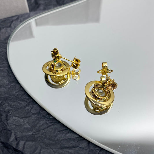 Vivienne Westwood Crystal Planet Earrings