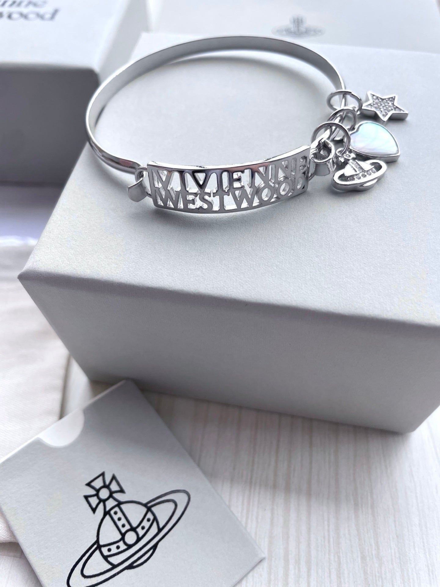Vivienne Westwood Shell & Heart Initial Bracelet