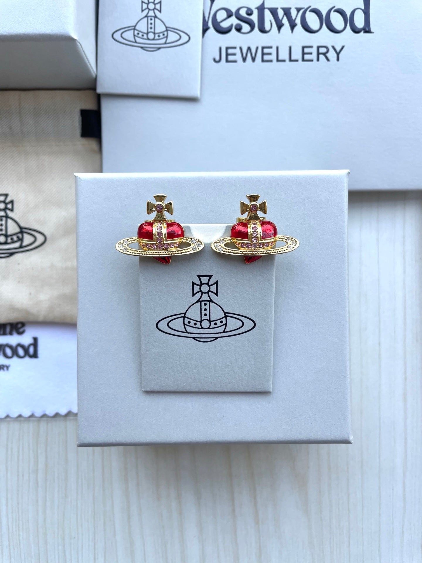 Vivienne Westwood Rhinestone Stud Earrings