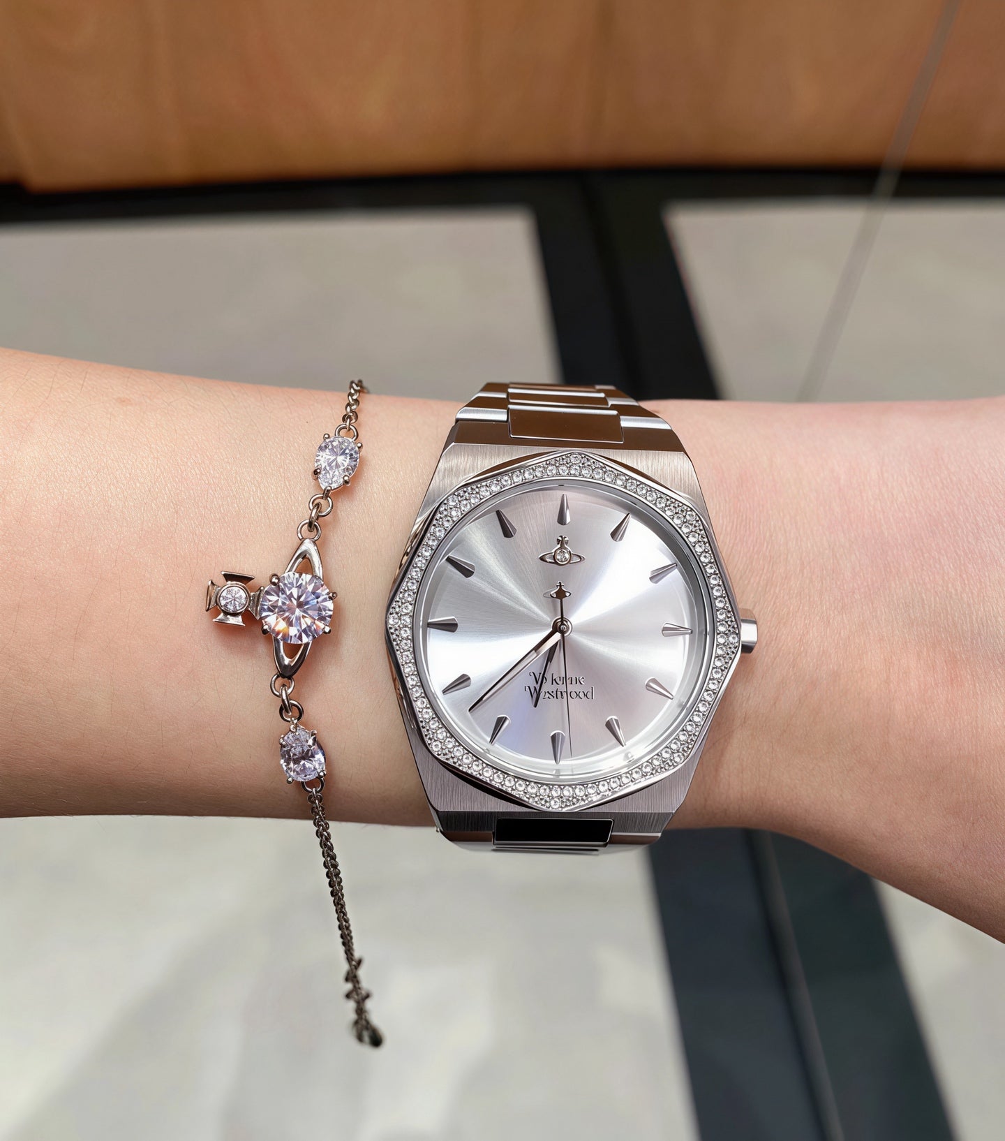 Vivienne Westwood Simple Rhinestone Bracelet