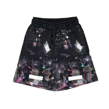 OFF-Whlte Starry sky inkjet shorts#9