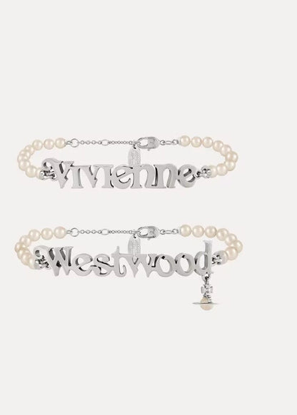 Vivienne Westwood Pearl Letter Bracelet