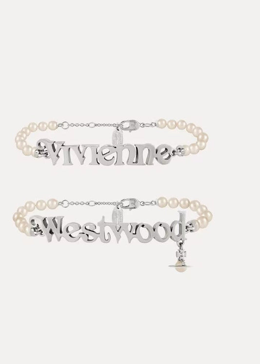 Vivienne Westwood Pearl Letter Bracelet