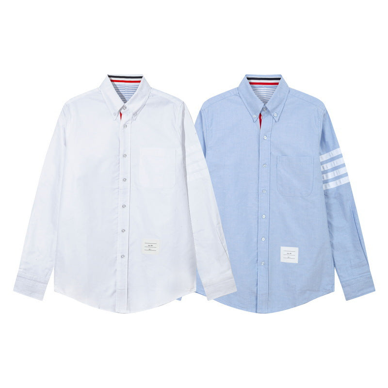 Men's four-bar collar mid-ribbon shirt（副本） THOM TREND