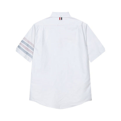 Men's striped short-sleeved shirt THOM TREND
