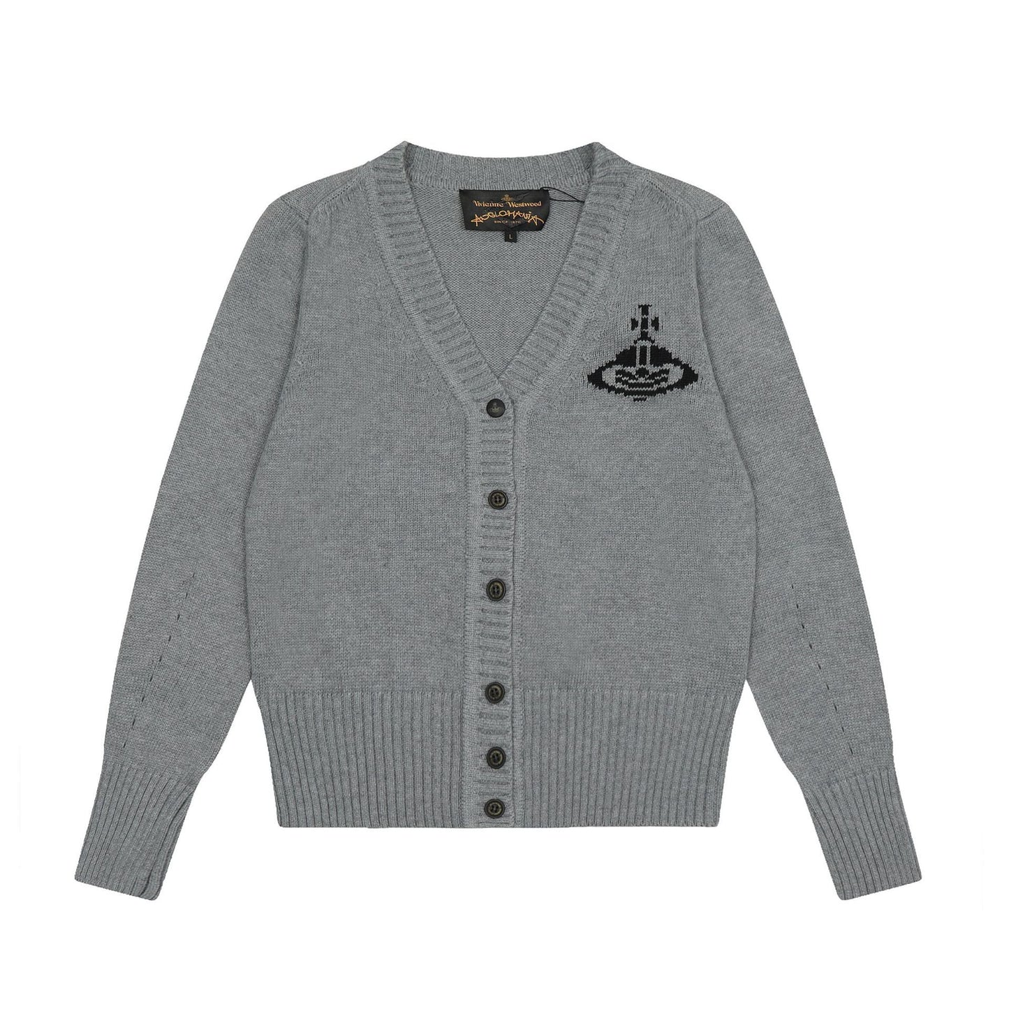 Vivienne Westwood Solid-Color Cotton-Wool Cardigan