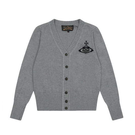 Vivienne Westwood Solid-Color Cotton-Wool Cardigan