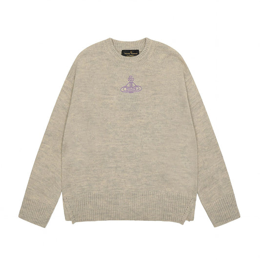 Vivienne Westwood Solid-Color Cotton-Wool Sweate