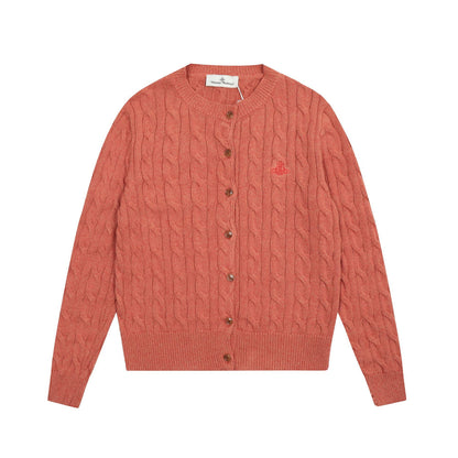 Vivienne Westwood Solid-Color Cotton-Wool Cardigan