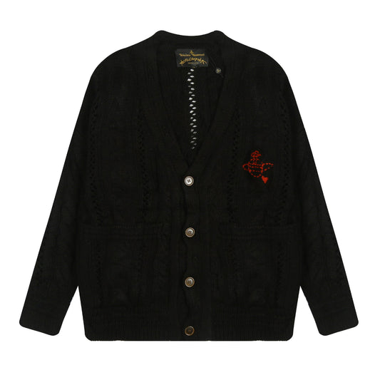 Vivienne Westwood Solid-Color Cotton-Wool Cardigan