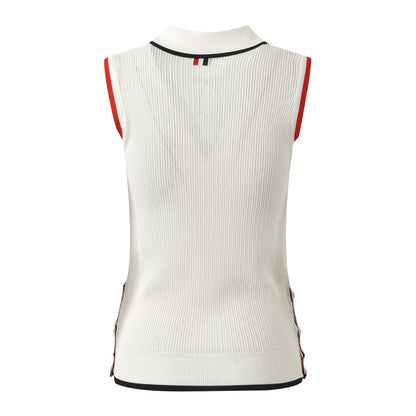 Thom Browne Women's Polo Neck Sleeveless Vest