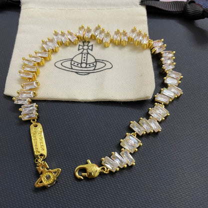 Vivienne Westwood Full-Rhinestone Bracelet