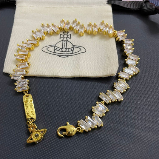 Vivienne Westwood Full-Rhinestone Bracelet