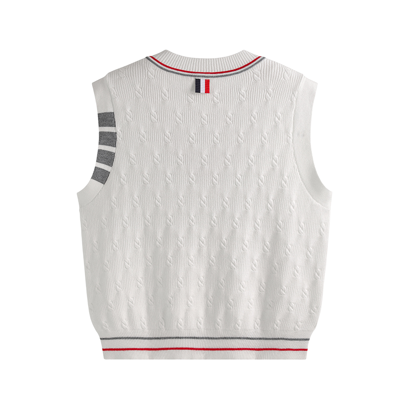 Thom Browne Puppy Embroidered Sweater Vest