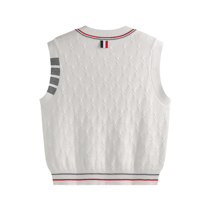 Thom Browne Puppy Embroidered Sweater Vest