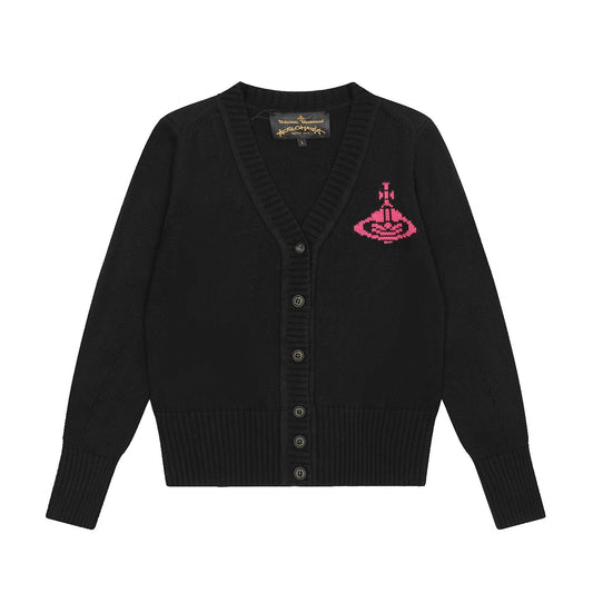 Vivienne Westwood Solid-Color Cotton-Wool Cardigan
