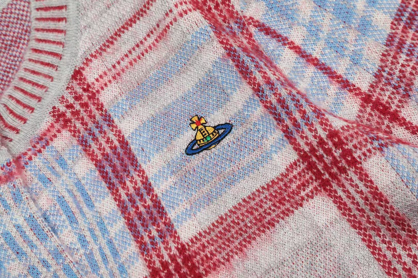 Vivienne Westwood Plaid Cotton-Wool Cardigan
