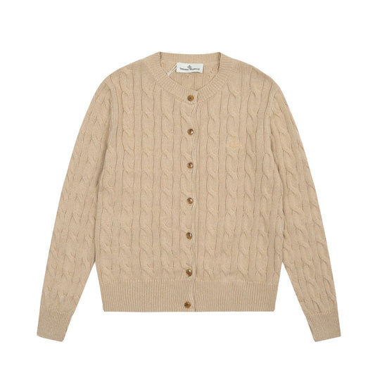 Vivienne Westwood Solid-Color Cotton-Wool Cardigan