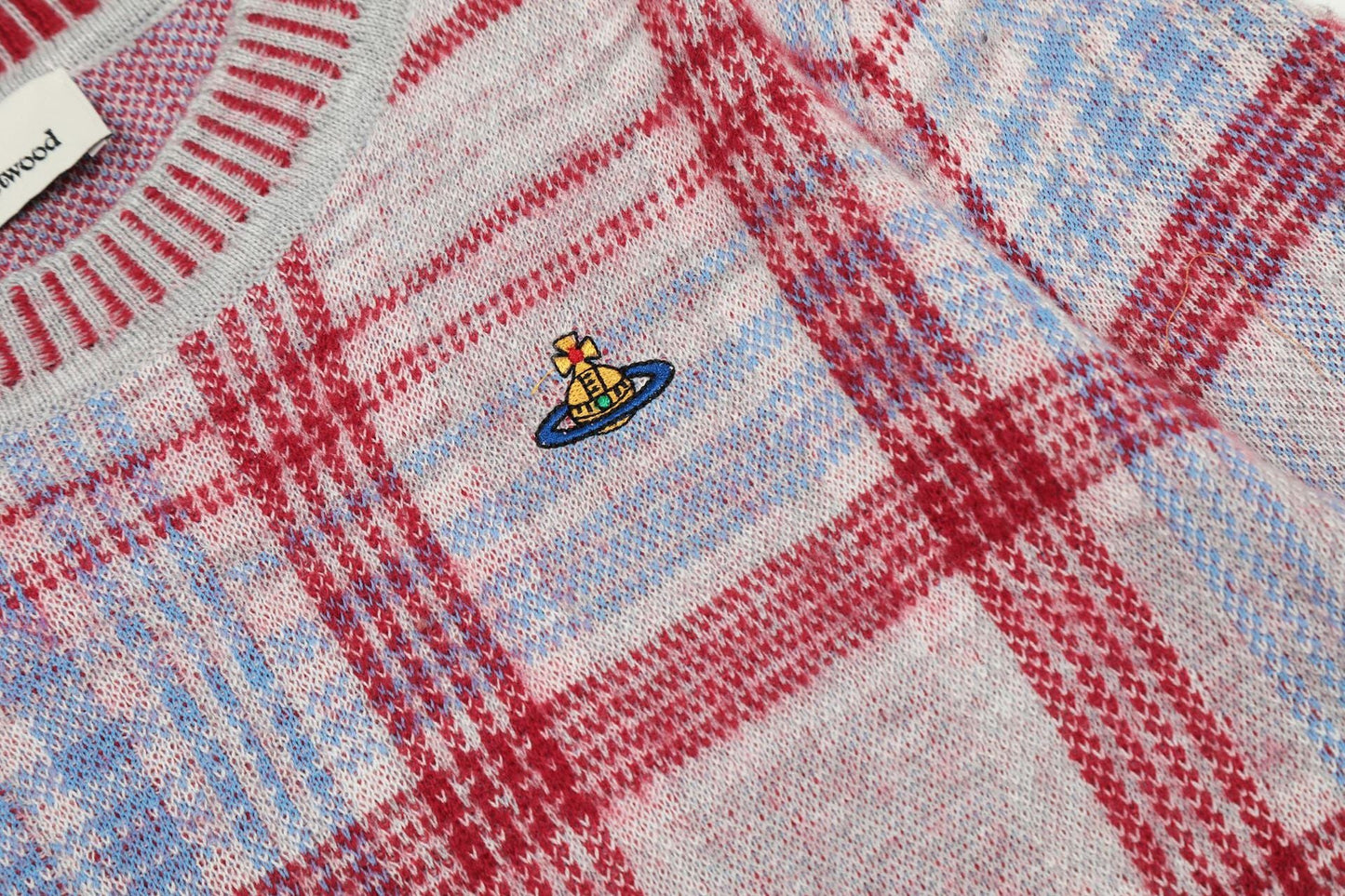 Vivienne Westwood Plaid Cotton-Wool Sweater