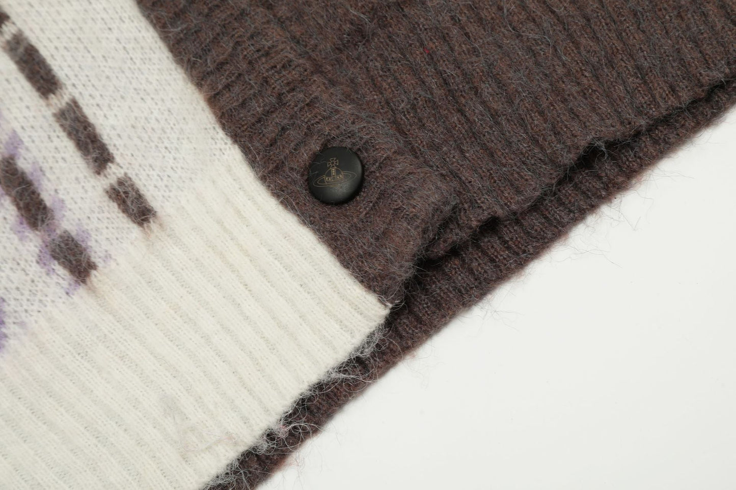Vivienne Westwood Color-block Cotton-Wool Cardigan