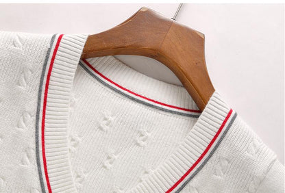 Thom Browne Puppy Embroidered Sweater Vest