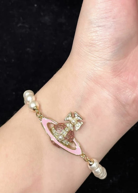 Vivienne Westwood Pearl Saturn Bracelet