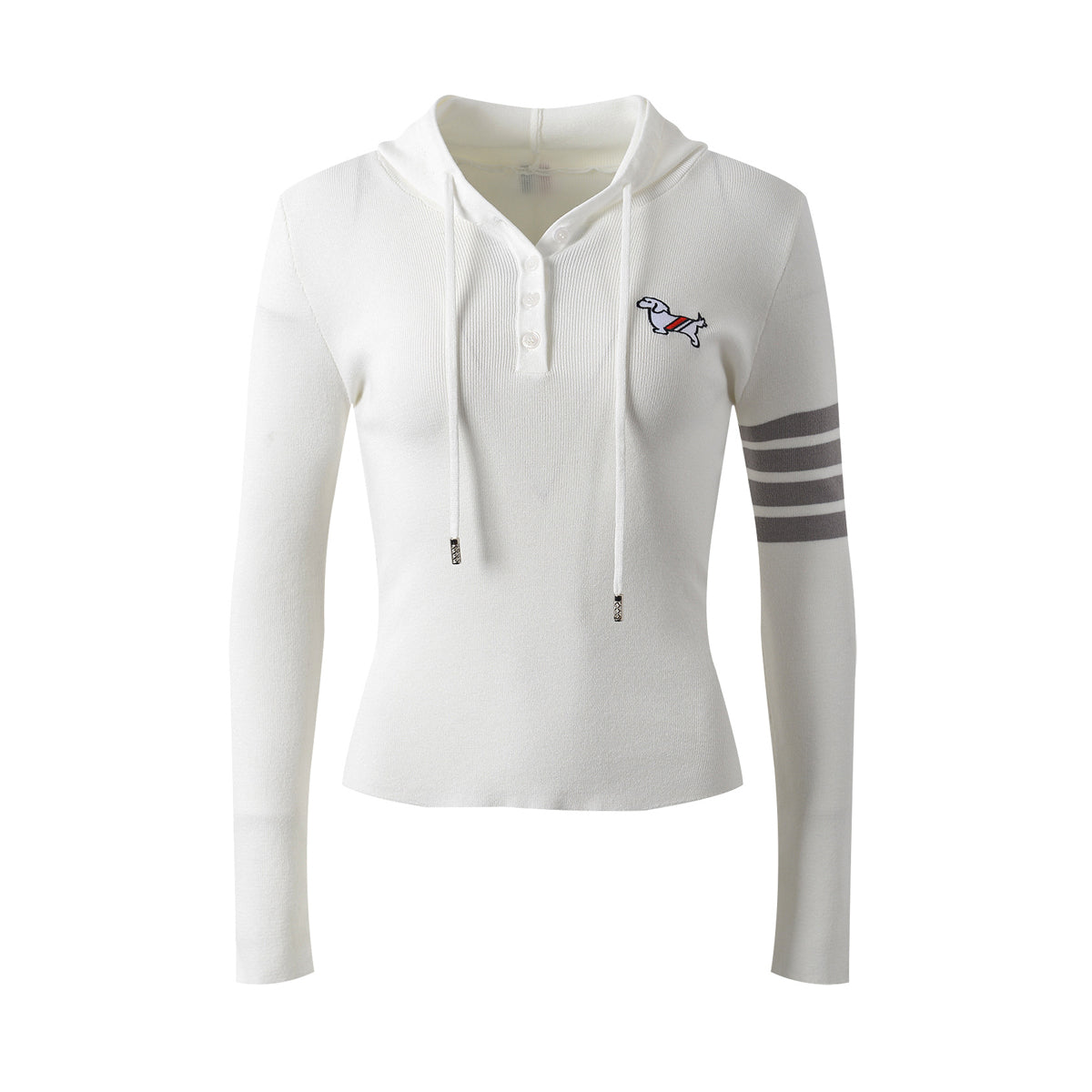 Thom Browne 2025SS Wool Slim-Fit Hooded Sweatshirt