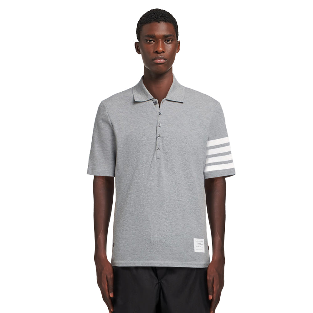 Thom Browne 4-Bar Signature Cotton Polo Shirt