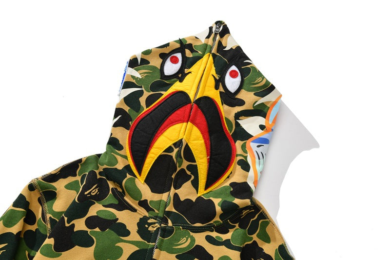 BAPE First Camo Shark Hoodie - Streetwear