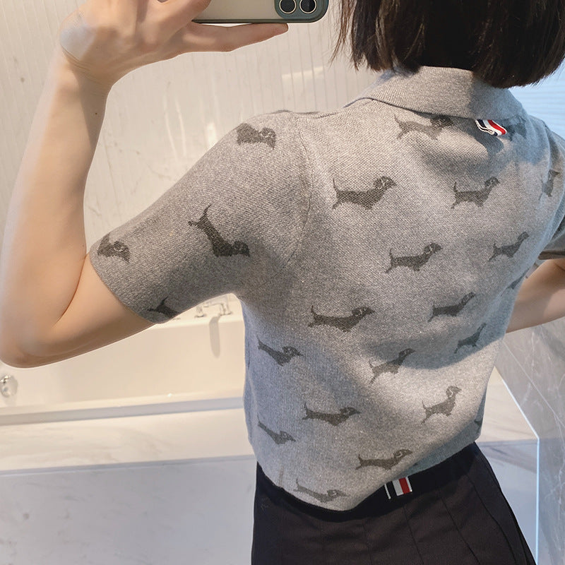 Thom Browne Women's Puppy Polo T-Shirt