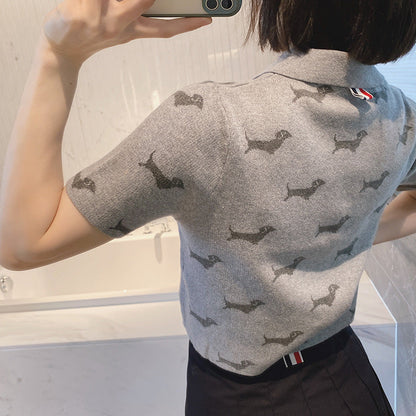 Thom Browne Women's Puppy Polo T-Shirt
