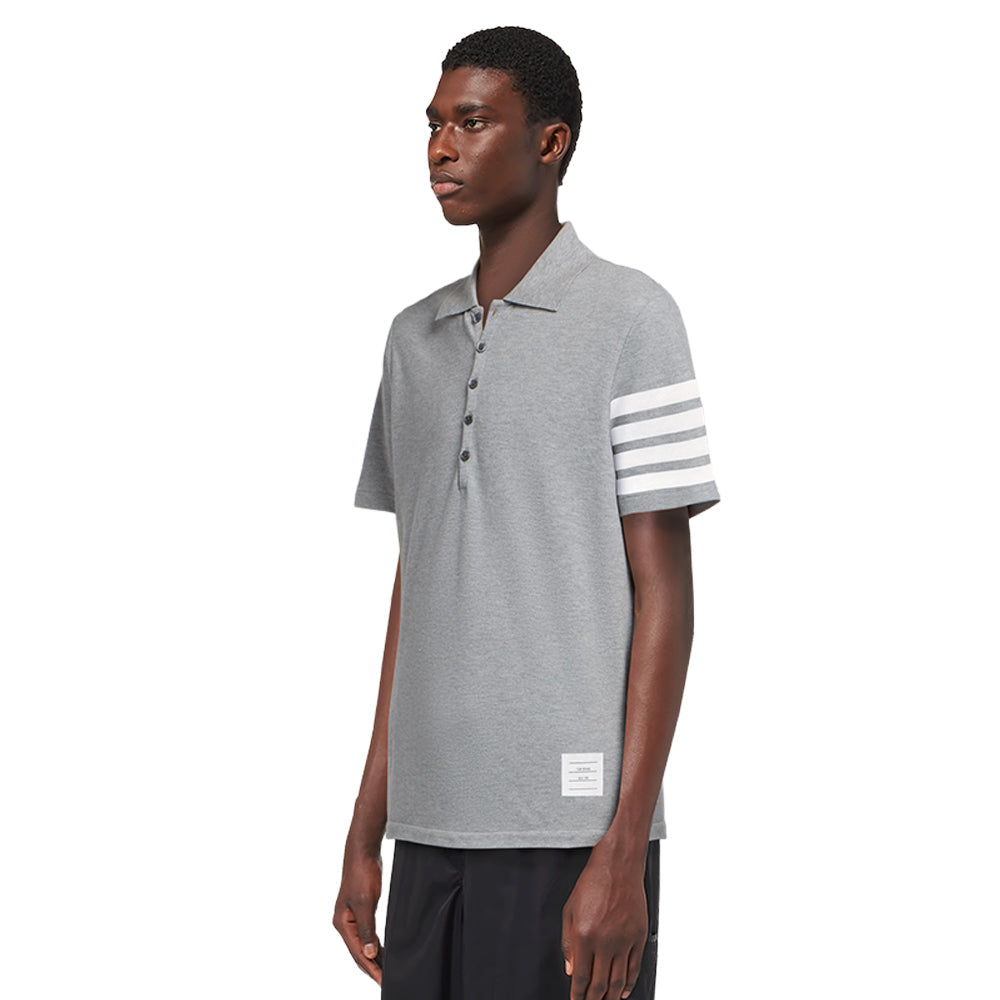 Thom Browne 4-Bar Signature Cotton Polo Shirt