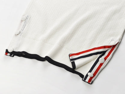 Thom Browne Women's Polo Neck Sleeveless Vest