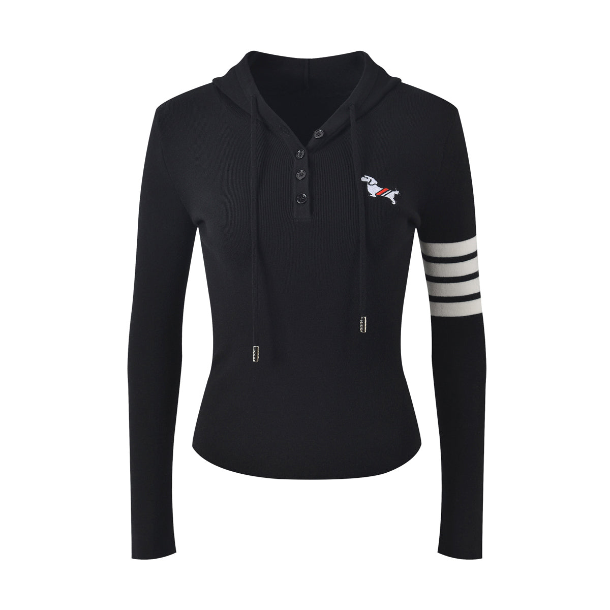 Thom Browne 2025SS Wool Slim-Fit Hooded Sweatshirt