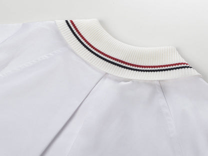 Thom Browne Ladies Lapel Short Shirt