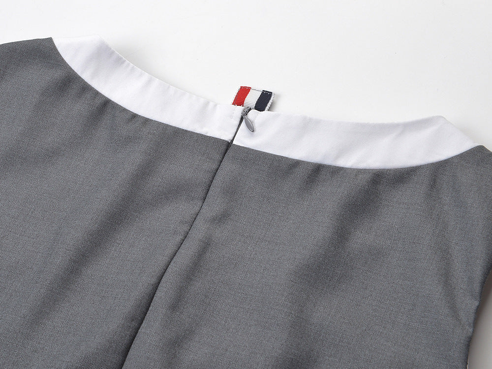 Thom Browne Women's Sleeveless Pleated Vest Dress