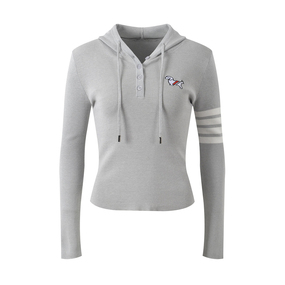 Thom Browne 2025SS Wool Slim-Fit Hooded Sweatshirt