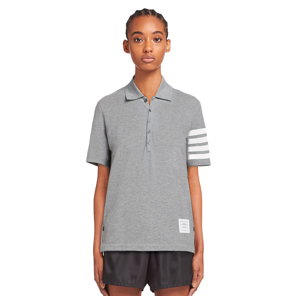 Thom Browne 4-Bar Signature Cotton Polo Shirt