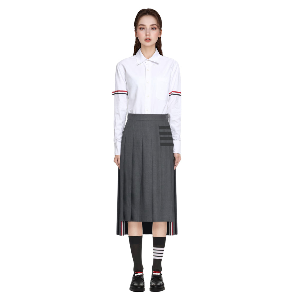 Thom Browne Women's Pure Cotton Long Skirt