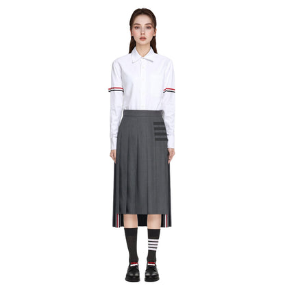 Thom Browne Women's Pure Cotton Long Skirt