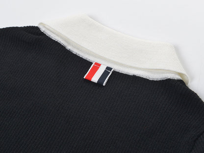Thom Browne Women's Contrast Lapel Cardigan