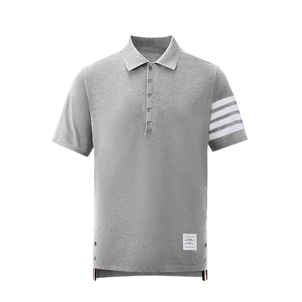 Thom Browne 4-Bar Signature Cotton Polo Shirt