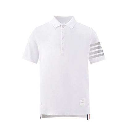 Thom Browne 4-Bar Signature Cotton Polo Shirt