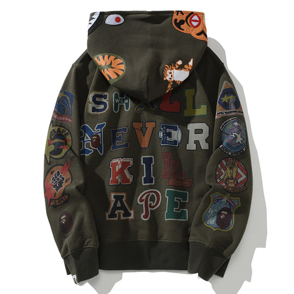BAPE Tiger & Shark Full-Zip Hoodie