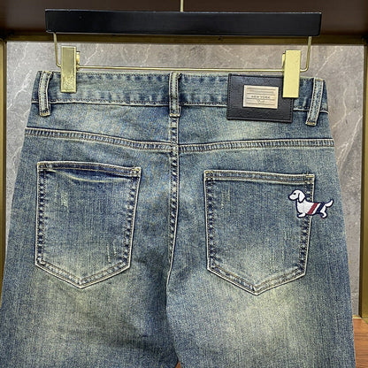 Thom Browne 2026SS Men's Slim Fit Jeans - Premium Denim