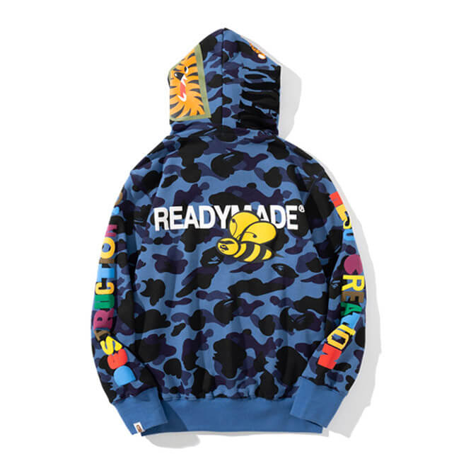 BAPE ABC Camo Logo Hoodie - Blue & Green